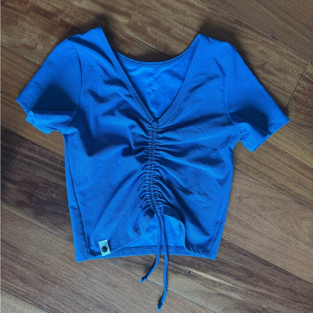 5 Dancewear Airbrush Royal Blue REFLECTION REVERSIBLE TOP.